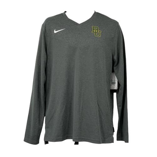 Nike Baylor University BU Bears Long Sleeve V-Neck Athletic Performance Shirt M — baylor fan gear