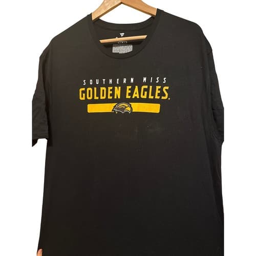 Southern Miss Golden Eagles Fanatics T Shirt Mens Large Black Short Sleeve — southern-miss fan gear
