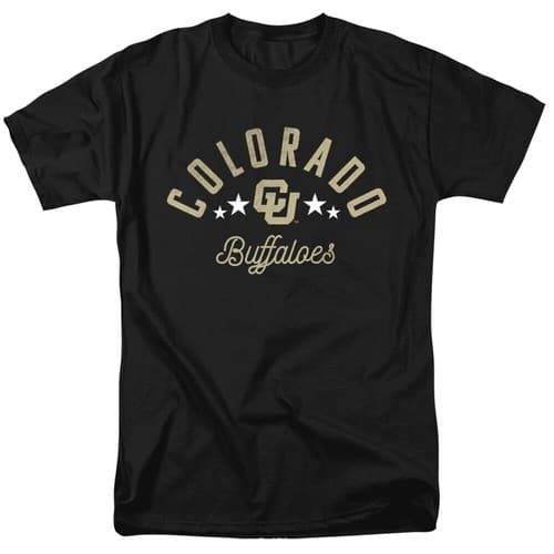 University of Colorado Adult T-Shirt Buffaloes, Black, S-7XL — colorado fan gear