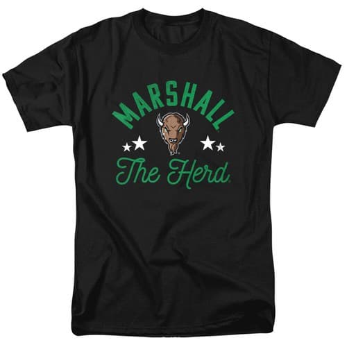 Marshall University Adult T-Shirt The Herd, Black, S-5XL — marshall fan gear