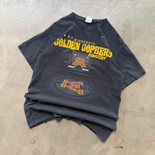 Black and yellow Minnesota Golden Gophers hockey tee — minnesota fan gear