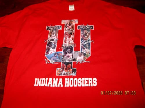 NWOT Red Vintage Indiana University T-shirt Size XL IU Hoosiers Basketball — indiana fan gear