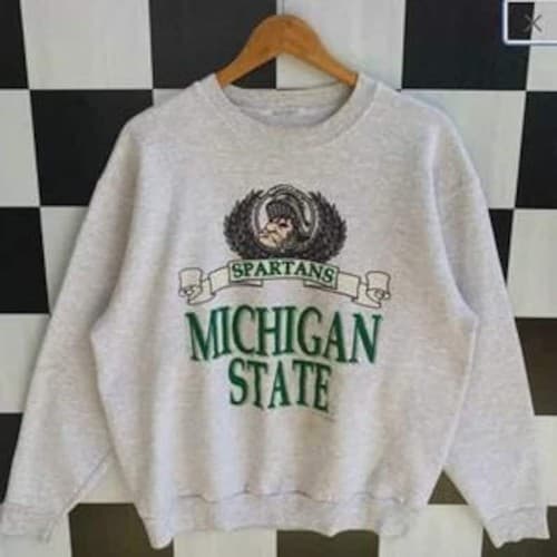 Vintage 90s Michigan State University T-Shir,t Sweatshirt & Hoodie — michigan-state fan gear