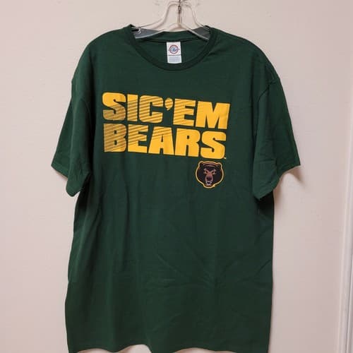 Baylor Bears Sic 'Em BEARS Green T Shirt Football Mens Large NWT — baylor fan gear