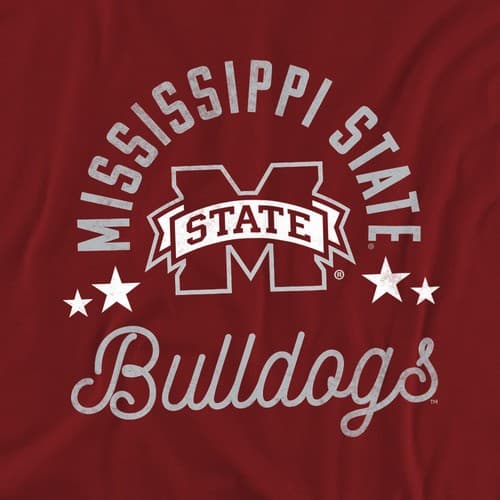 Mississippi State University Adult T-Shirt Bulldogs, Maroon, S-3XL — mississippi-state fan gear
