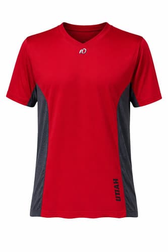 Colosseum Utah Utes Twister T-Shirt Mens V-Neck NCAA Football Tee Medium Red — utah fan gear