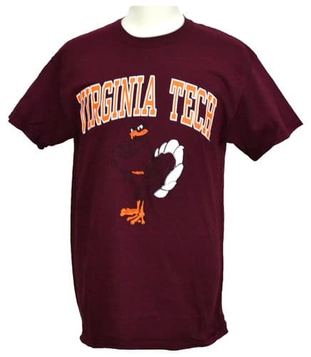 NCAA Virginia Tech Pride Mascot T-shirt Hokies Graphic Tee Maroon Red NWT — virginia-tech fan gear