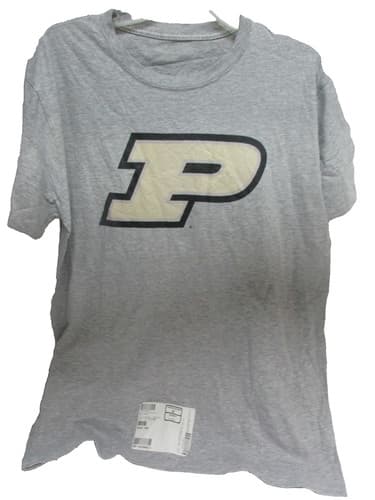 Men's Purdue Boilermakers NCAA Basketball Short Sleeve T-Shirt Gray Large NWOT — purdue fan gear
