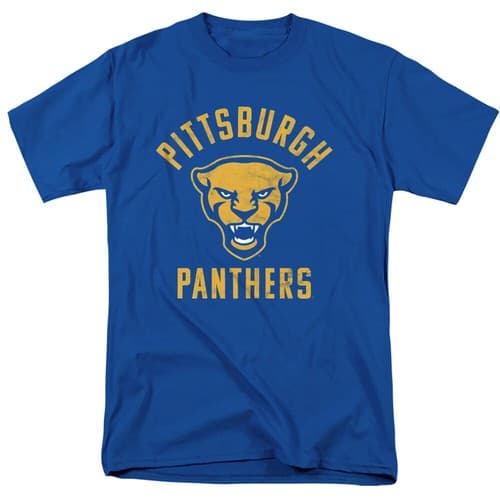 University of Pittsburgh Adult T-Shirt Pitt Panthers Logo, Royal Blue, S-5XL — pittsburgh fan gear