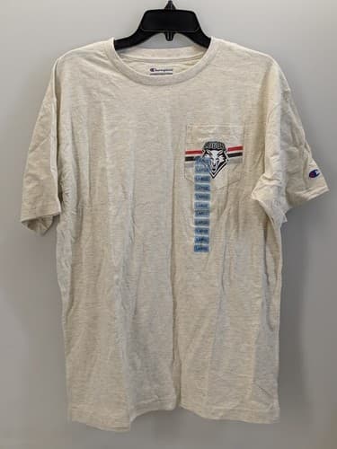 Champion New Mexico Lobos Vintage Pocket Tee Oatmeal Heather Large Relaxed Fit — new-mexico fan gear