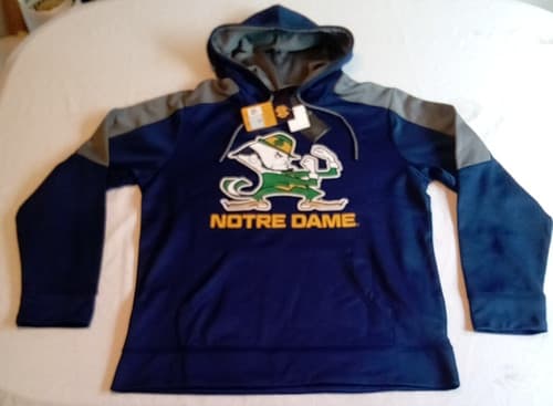 Brand New w/ Tags Notre Dame University Irish Football Hoodie Sweatshirt Medium — notre-dame fan gear