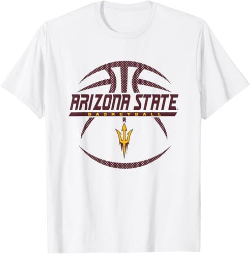 Arizona State Sun Devils Basketball Rebound White Unisex T-Shirt — arizona-state fan gear