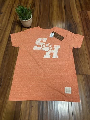 SAM HOUSTON STATE UNIVERSITY tri-blend RETRO BRAND college T-SHIRT vtg BEARKATS — sam-houston fan gear