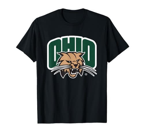 Ohio Bobcats Icon Officially Licensed T-Shirt - Ohio University NCAA Tee — ohio fan gear