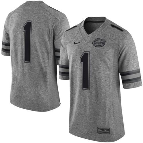 Nike Men Florida Gators Gridiron Gray Limited Football Jersey-Heather Gray,Small — florida fan gear