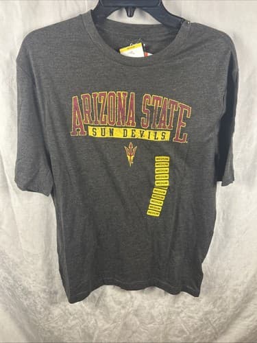 Arizona State Sun Devils T-shirt Ultra Gray NCAA Football Men’s Medium — arizona-state fan gear