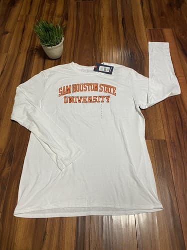 SAM HOUSTON STATE UNIVERSITY shsu COLLEGE t-shirt BEARKATS white LONGSLEEVE — sam-houston fan gear