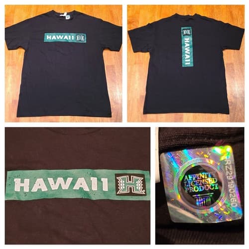 New! University of Hawaii Warriors Graphic T-Shirt Men's Medium Double-Sided — hawaii fan gear