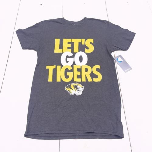 Missouri Tigers Shirt Mens Small Gray NCAA Football Knights Apparel Let's Go — missouri fan gear