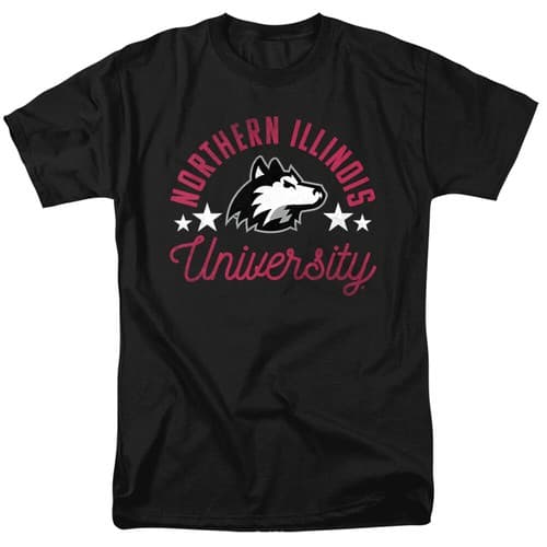 Northern Illinois University Adult T-Shirt Huskies, Black, S-6XL — northern-illinois fan gear