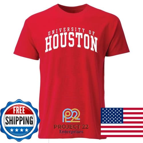 Barnesmith University of Houston UH Cougars Short Sleeve Adult Unisex T-Shirt, C — houston fan gear