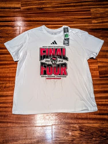 NEW Adidas NCSU NC State Wolfpack Basketball Final Four graphic t-shirt 2XL — nc-state fan gear