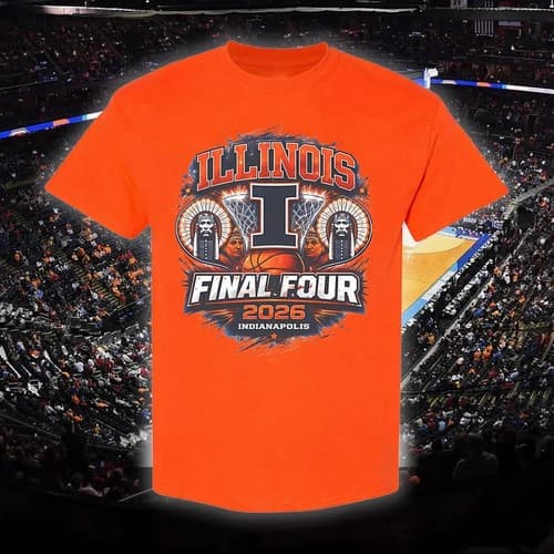 Illinois Fighting Illini Final Four 2026 T-Shirt NCAA Basketball March Madness — illinois fan gear