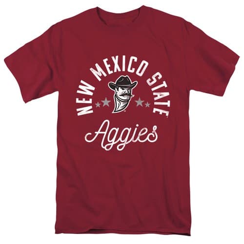 New Mexico State University Adult T-Shirt Aggies, Garnet, S-3XL — new-mexico-state fan gear