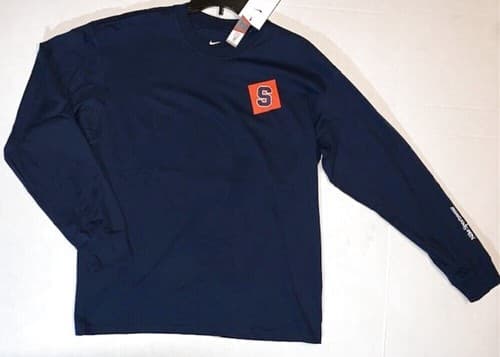 NWT Nike Sportswear Syracuse Football Men's Medium Just Do It Blue L/S T-shirt — syracuse fan gear