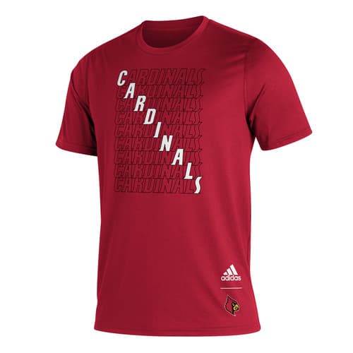 adidas Louisville Cardinals Crew Neck Short Sleeve Athletic T-Shirt Mens Size L — louisville fan gear