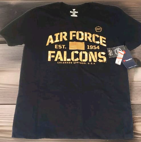 Fantatics Operation Hat Trick Air Force Falcons Black Tee Shirt Mens Medium — air-force fan gear
