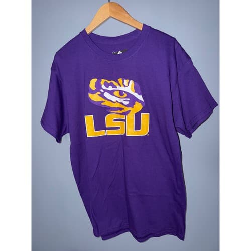 LSU Tigers Purple T Shirt Large Graphic Tee Short Sleeve NCAA College Football — lsu fan gear