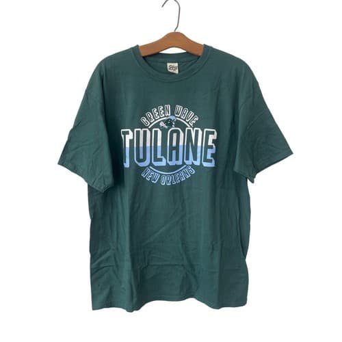 Blue 84 Tulane Green Wave Short Sleeve  Shirt Men L Green Crewneck Basic Tee NEW — tulane fan gear