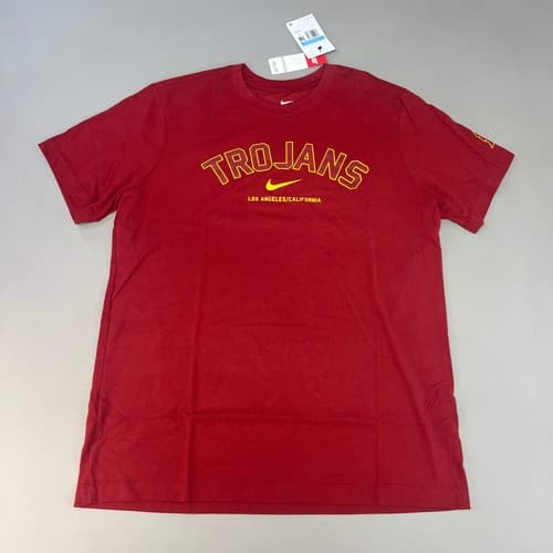 NIKE USC Trojans Logo Dri-Fit T-Shirt Men's Sz M Cardinal Red DQ1333-613 (New) — usc fan gear