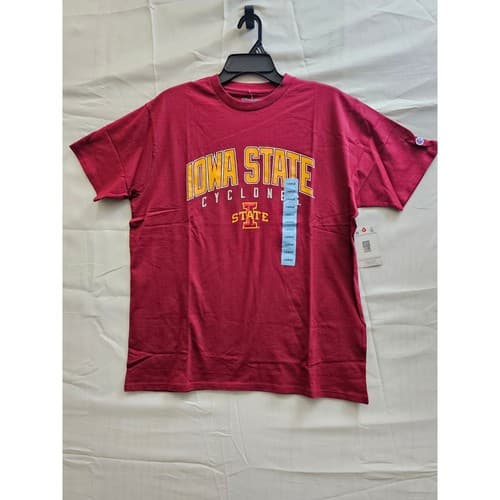 Champion Iowa State Cyclones Mens T-Shirt Red Large CBMCJ1BSAM NCAA Fan Gear — iowa-state fan gear