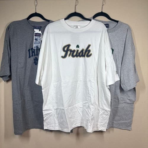 Notre Dame Fighting Irish Lot of 3 NWT 2XL Shirts NCAA College Football Fan — notre-dame fan gear