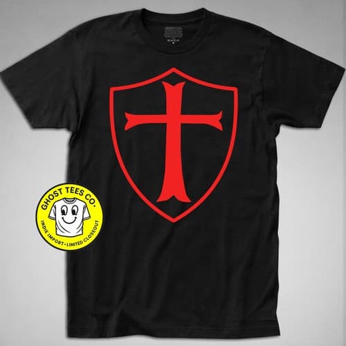 KNIGHTS TEMPLAR SHIELD Shirt Christian christ army Poor Fellow Soldiers Solomon — army fan gear