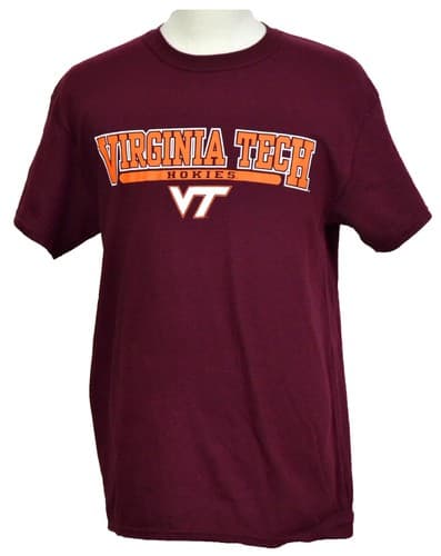 NCAA Virginia Tech Classic Logo T-shirt Hokies Graphic Tee Maroon Red NWT — virginia-tech fan gear