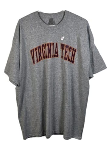 NWOT Virginia Tech Hokies Men's XXL Grey Short Sleeve T-shirt — virginia-tech fan gear
