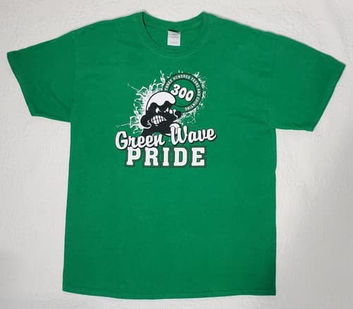 NWOT Men's Gildan Ultra Cotton Tulane Green Wave Pride 300 Years Tee Shirt Sz L — tulane fan gear