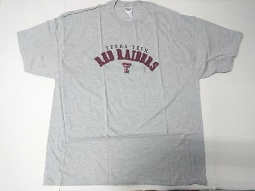 New Jerzees Texas Tech University Red Raiders Logo Men's Short Sleeve T-Shirts — texas-tech fan gear