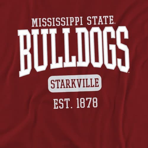 Mississippi State University Adult T-Shirt Est. Date, Maroon, S-3XL — mississippi-state fan gear