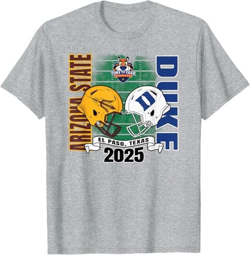 Arizona State Sun Devils vs Duke Blue Devils Sun Bowl 2025 T-Shirt — arizona-state fan gear