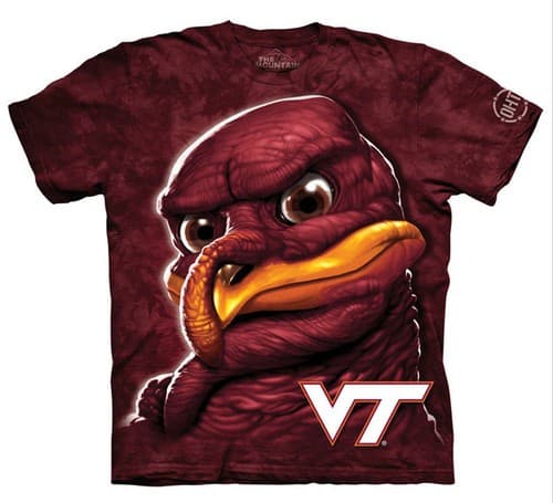 Virginia Tech Hokies T-Shirt by The Mountain ---Brand New---- — virginia-tech fan gear