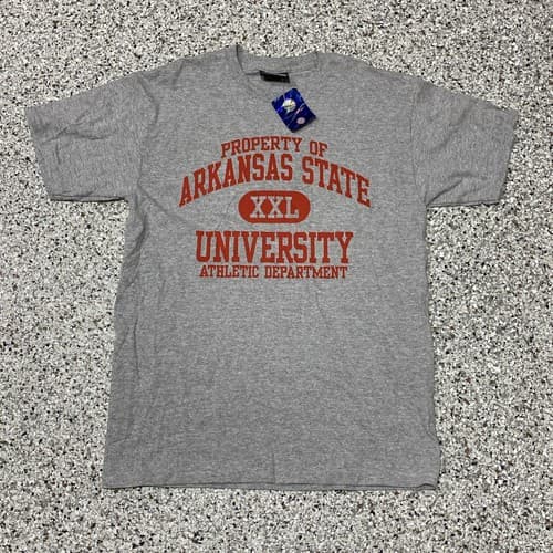 Property Of Arkansas University State Red Wolves Size M Athletic Dept S/S TShirt — arkansas-state fan gear