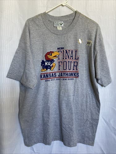 Vintage Official Kansas Jayhawks Basketball 2003 Final Four Graphic T Shirt XL — kansas fan gear