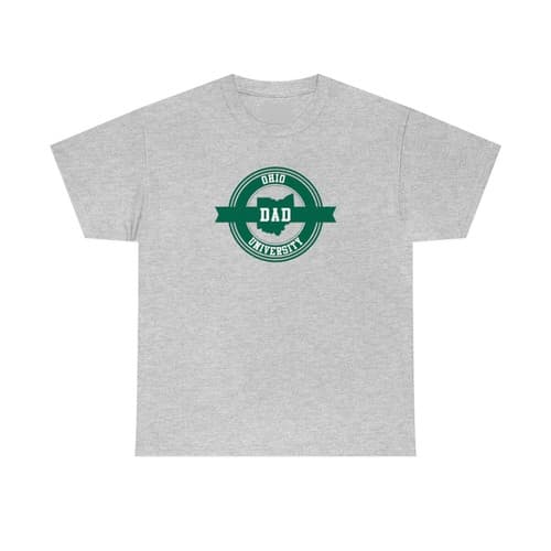 OHIO UNIVERSITY Dad Tee Shirt OU Bobcats T-Shirt Green Athens  — ohio fan gear