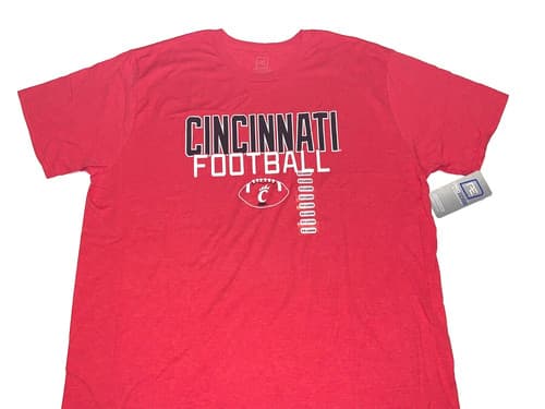 University of Cincinnati Bearcats Football Team Red UC T-Shirt New! NWT XXL 2X — cincinnati fan gear