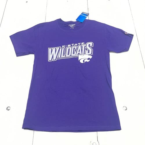 Kansas State Wildcats Shirt Mens Small Purple NCAA Football Champion Graphic Tee — kansas-state fan gear