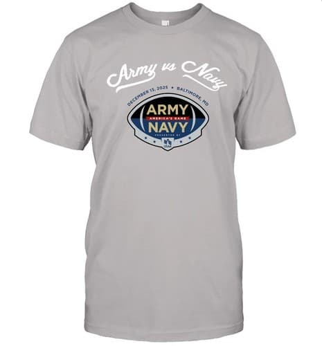 Army Black Knights vs. Navy Midshipmen Shirt Baltimore Dec 13 2025 T-Shirt — navy fan gear